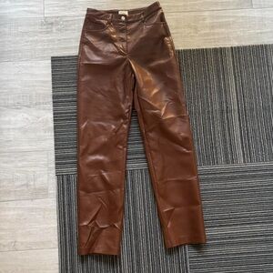 Aritzia Wilfred Faux Leather Trousers